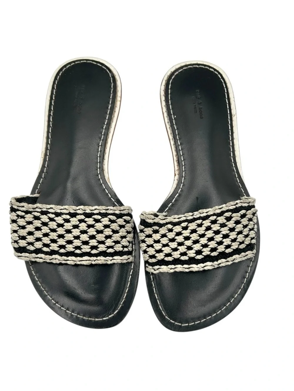 RAG & BONE Women's Black Melrose Slides Size US 6